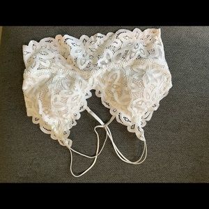 Abercrombie White lace bralette